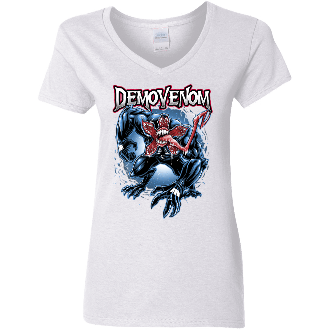 T-Shirts White / S Demovenom Women's V-Neck T-Shirt