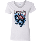 T-Shirts White / S Demovenom Women's V-Neck T-Shirt