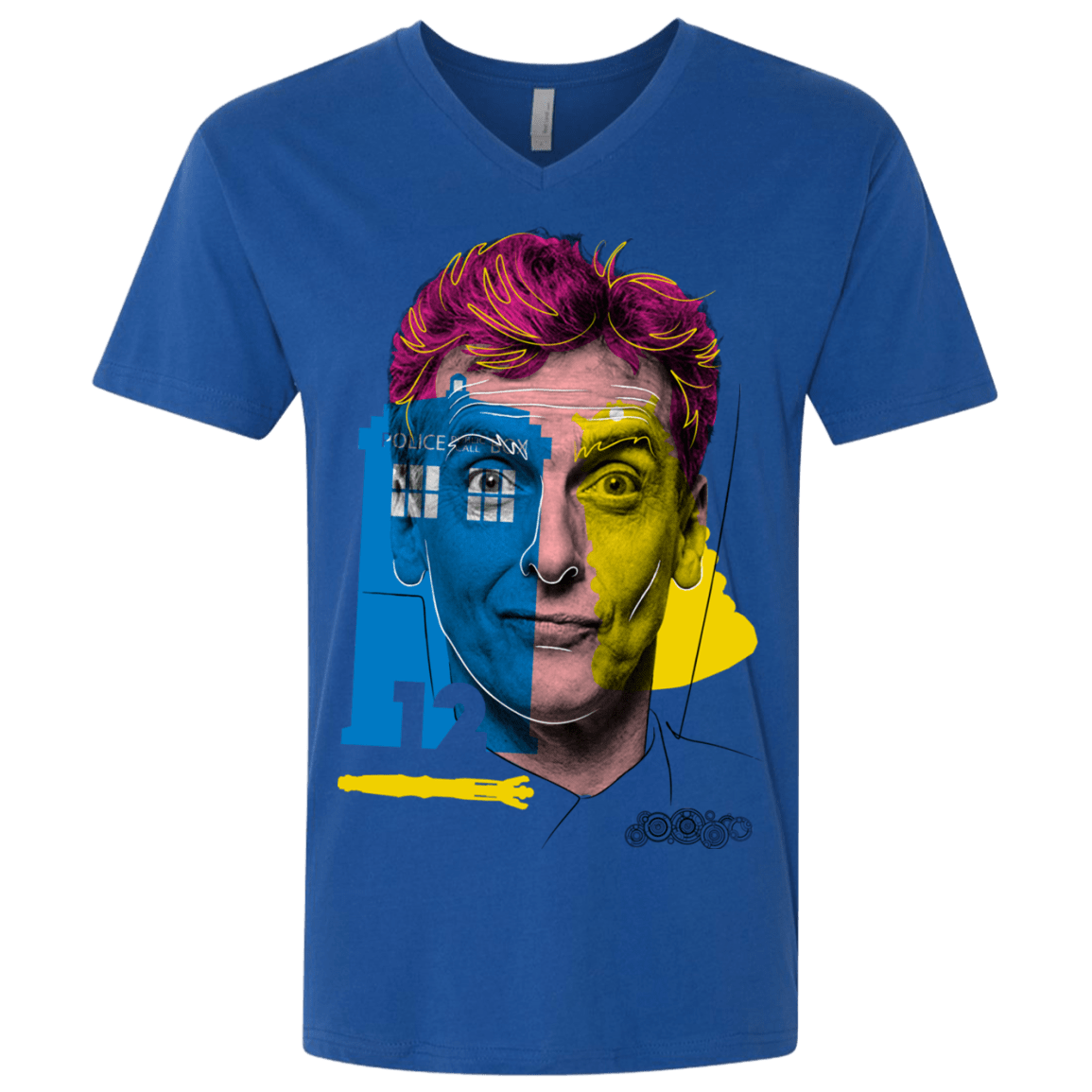 T-Shirts Royal / X-Small Doctor Warwhol 12 Men's Premium V-Neck