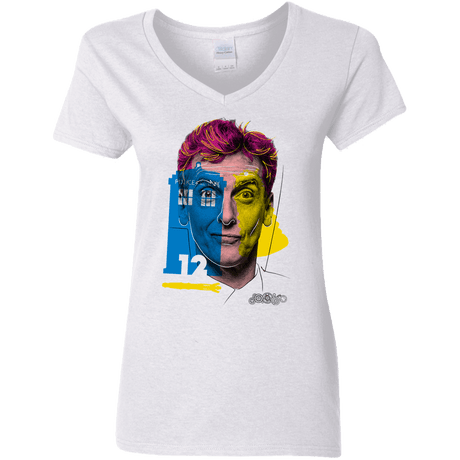 T-Shirts White / S Doctor Warwhol 12 Women's V-Neck T-Shirt