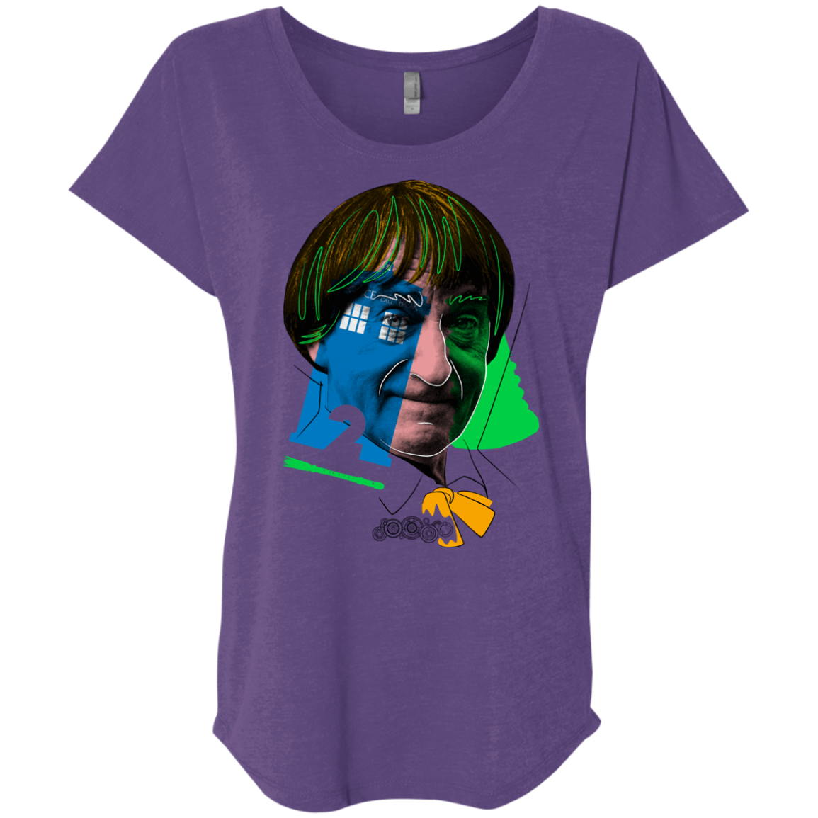 T-Shirts Purple Rush / X-Small Doctor Warwhol 2 Triblend Dolman Sleeve