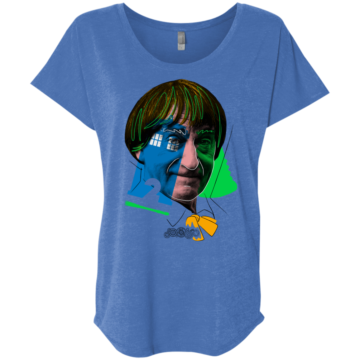 T-Shirts Vintage Royal / X-Small Doctor Warwhol 2 Triblend Dolman Sleeve