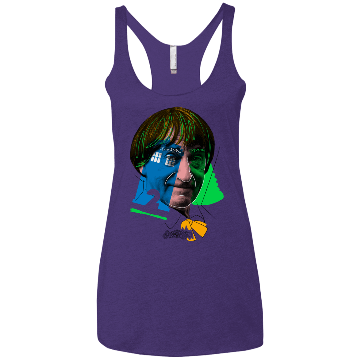 T-Shirts Purple Rush / X-Small Doctor Warwhol 2 Women's Triblend Racerback Tank