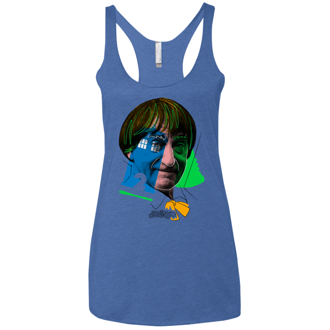 T-Shirts Vintage Royal / X-Small Doctor Warwhol 2 Women's Triblend Racerback Tank