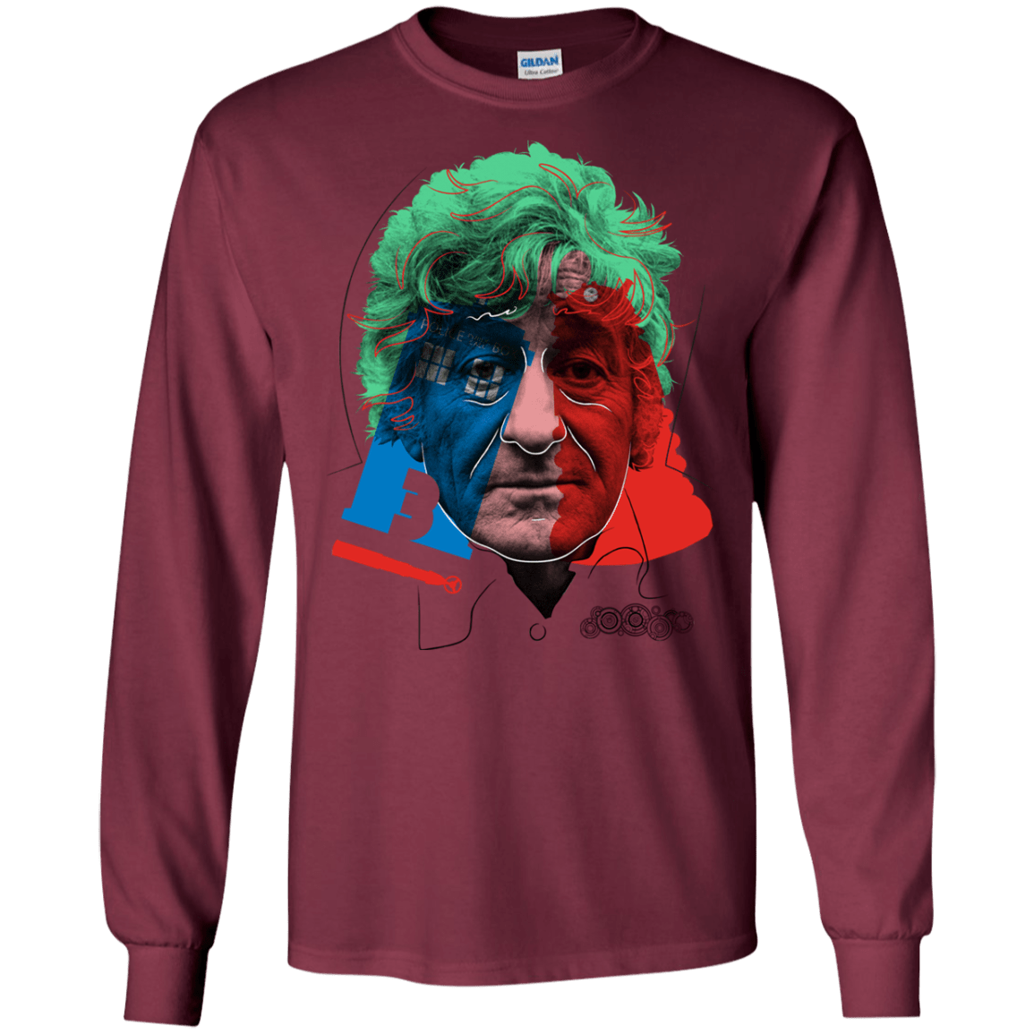 T-Shirts Maroon / S Doctor Warwhol 3 Men's Long Sleeve T-Shirt