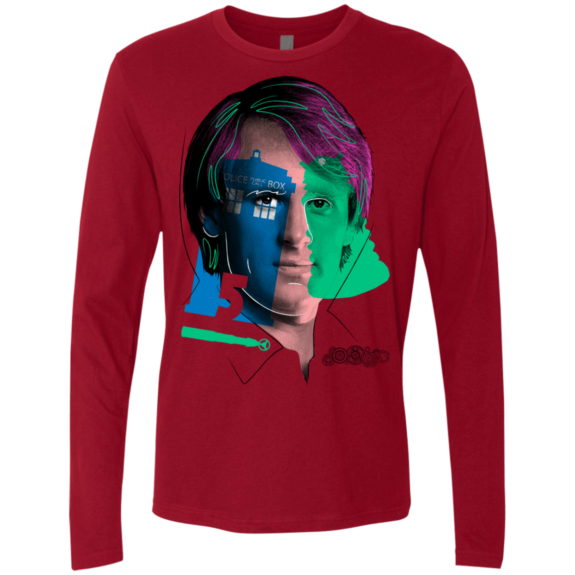 T-Shirts Cardinal / S Doctor Warwhol 5 Men's Premium Long Sleeve