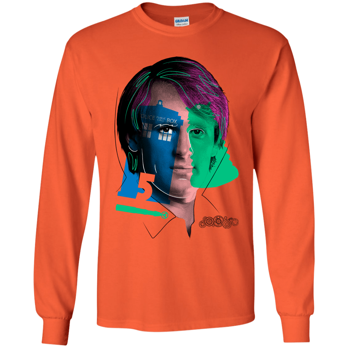T-Shirts Orange / YS Doctor Warwhol 5 Youth Long Sleeve T-Shirt