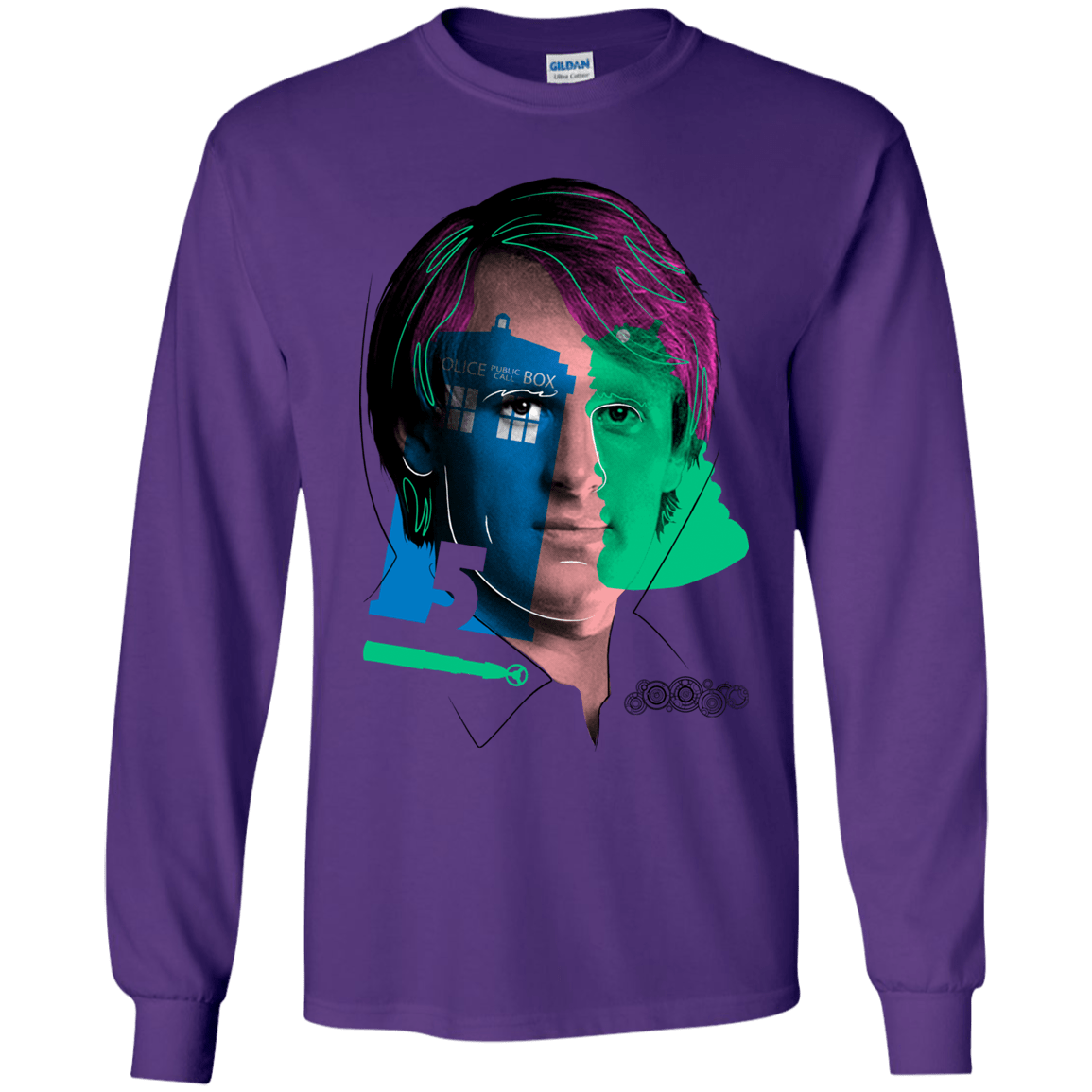 T-Shirts Purple / YS Doctor Warwhol 5 Youth Long Sleeve T-Shirt