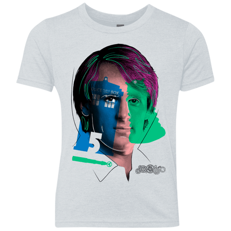 T-Shirts Heather White / YXS Doctor Warwhol 5 Youth Triblend T-Shirt