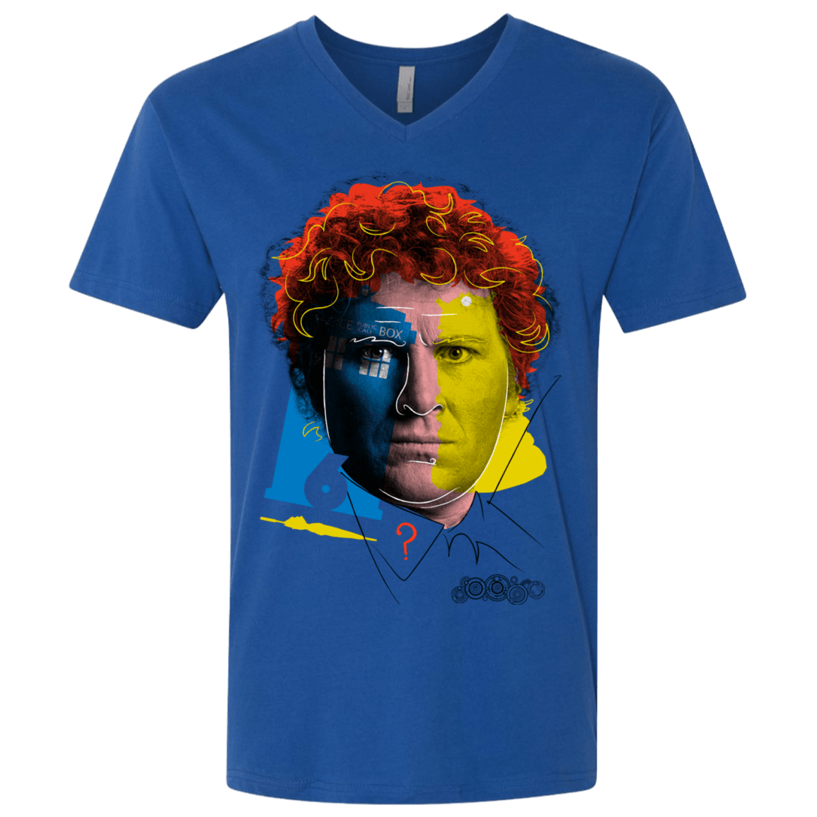 T-Shirts Royal / X-Small Doctor Warwhol 6 Men's Premium V-Neck