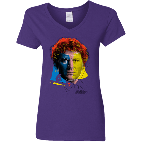 T-Shirts Purple / S Doctor Warwhol 6 Women's V-Neck T-Shirt