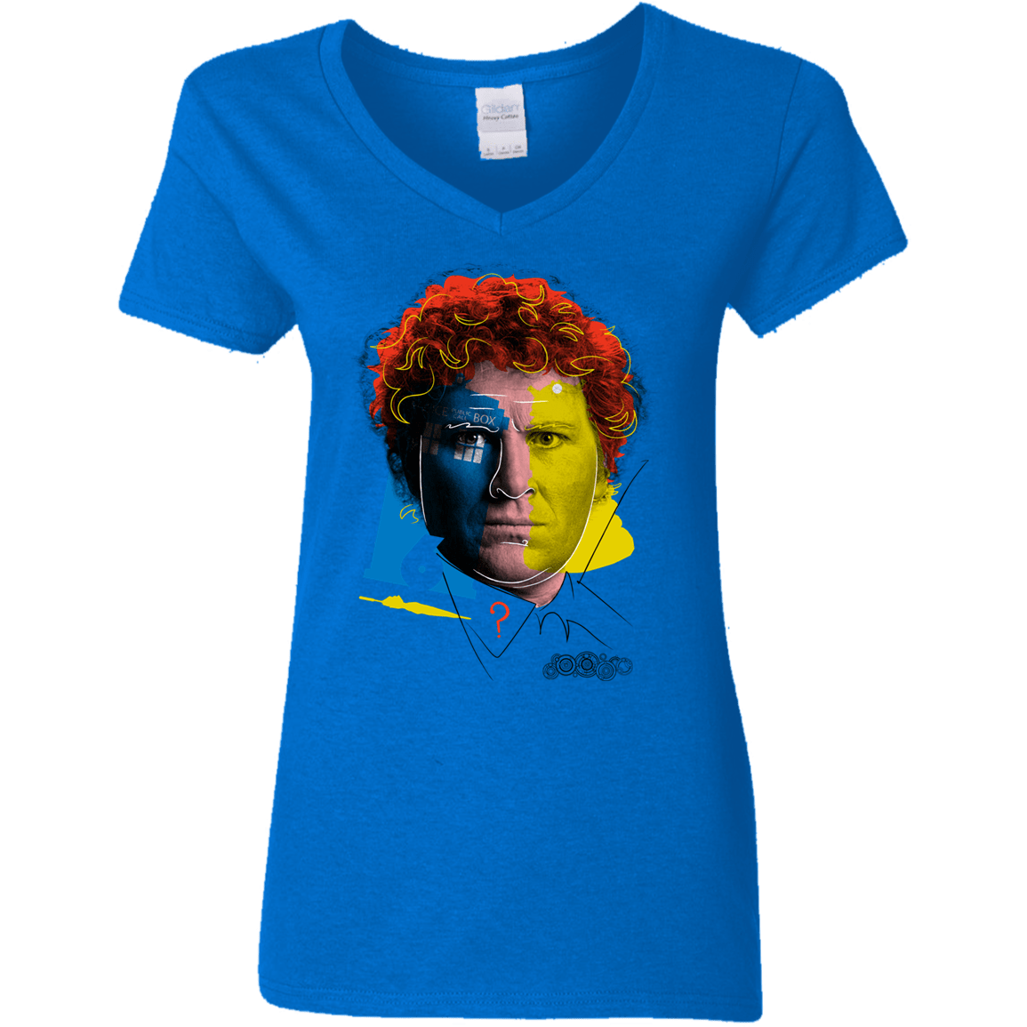 T-Shirts Royal / S Doctor Warwhol 6 Women's V-Neck T-Shirt