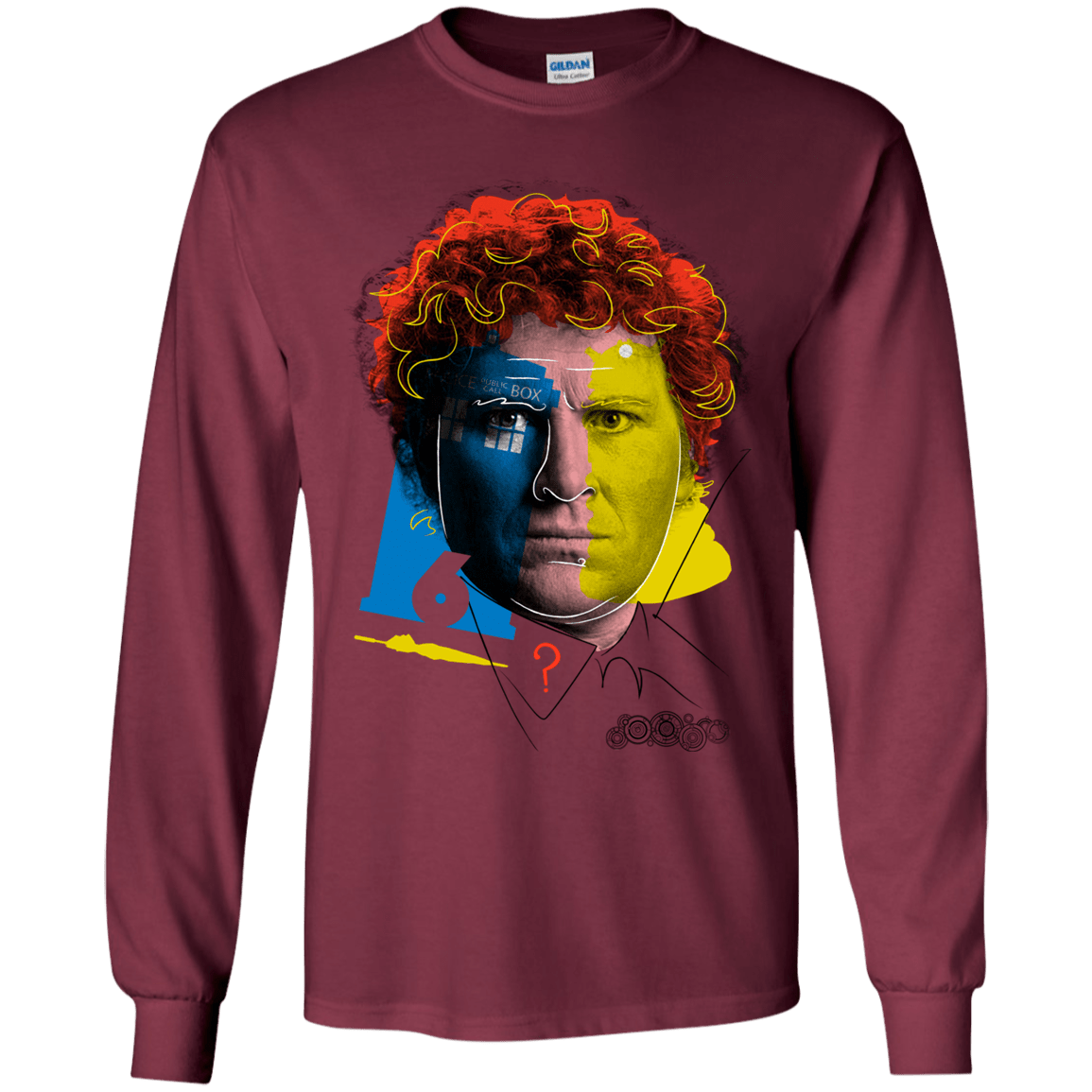 T-Shirts Maroon / YS Doctor Warwhol 6 Youth Long Sleeve T-Shirt