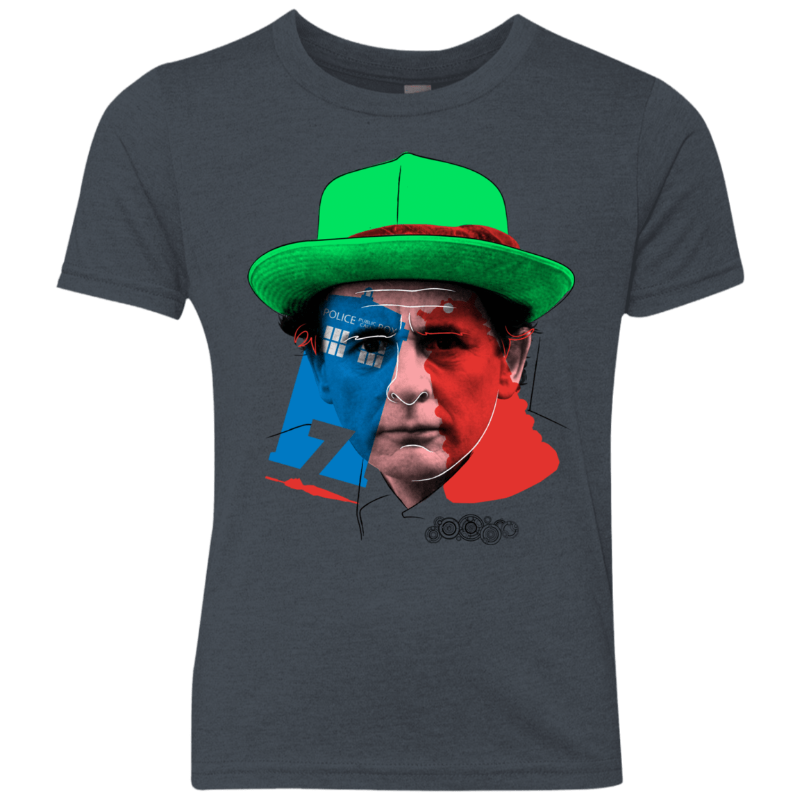 T-Shirts Vintage Navy / YXS Doctor Warwhol 7 Youth Triblend T-Shirt