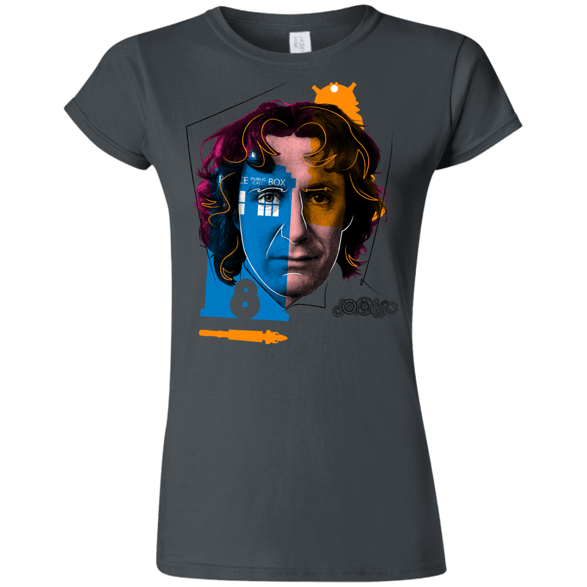 T-Shirts Charcoal / S Doctor Warwhol 8 Junior Slimmer-Fit T-Shirt