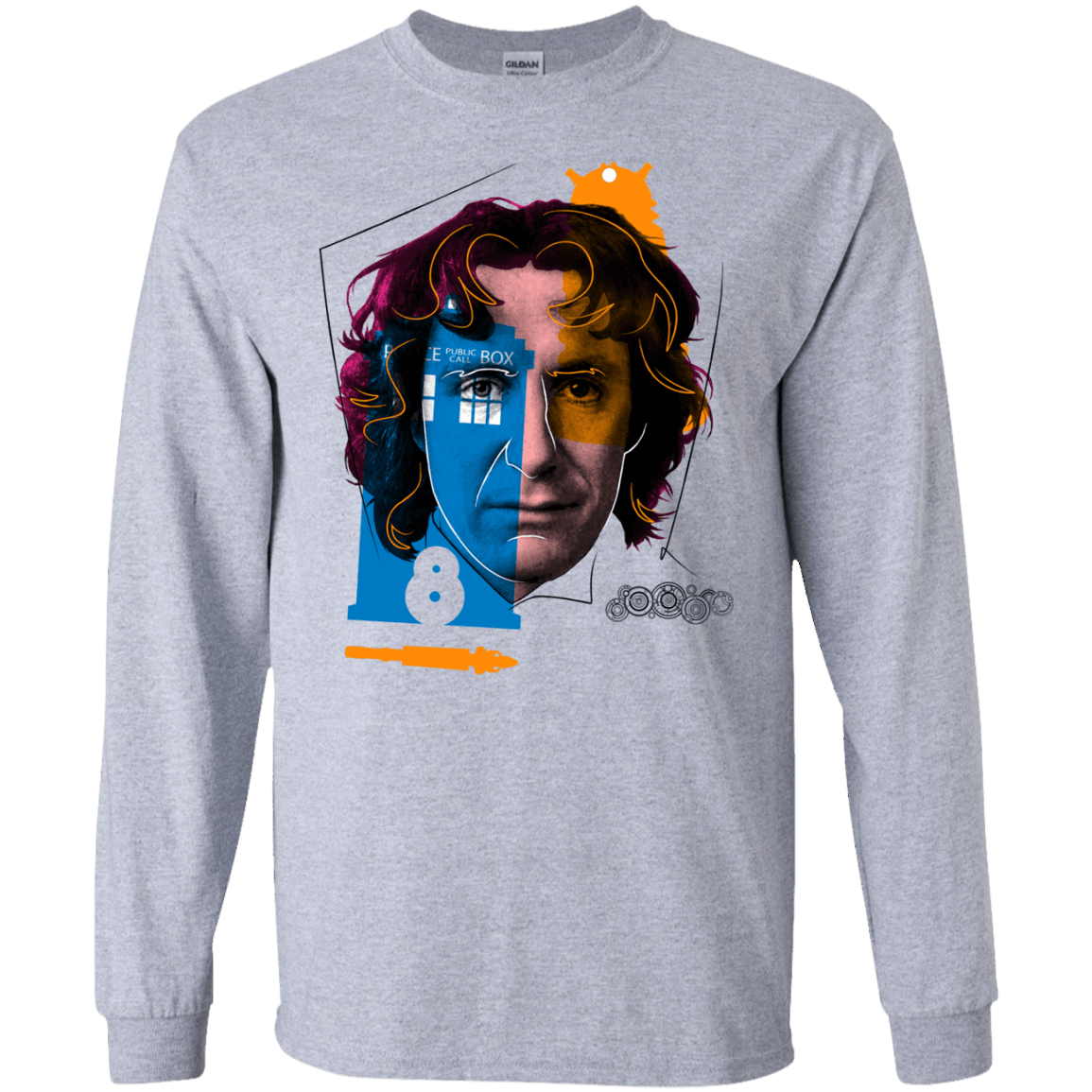 T-Shirts Sport Grey / S Doctor Warwhol 8 Men's Long Sleeve T-Shirt