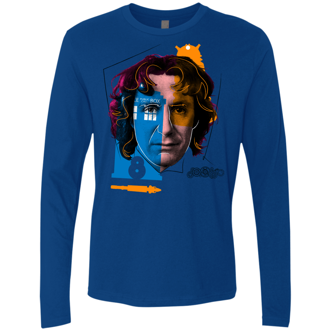 T-Shirts Royal / S Doctor Warwhol 8 Men's Premium Long Sleeve