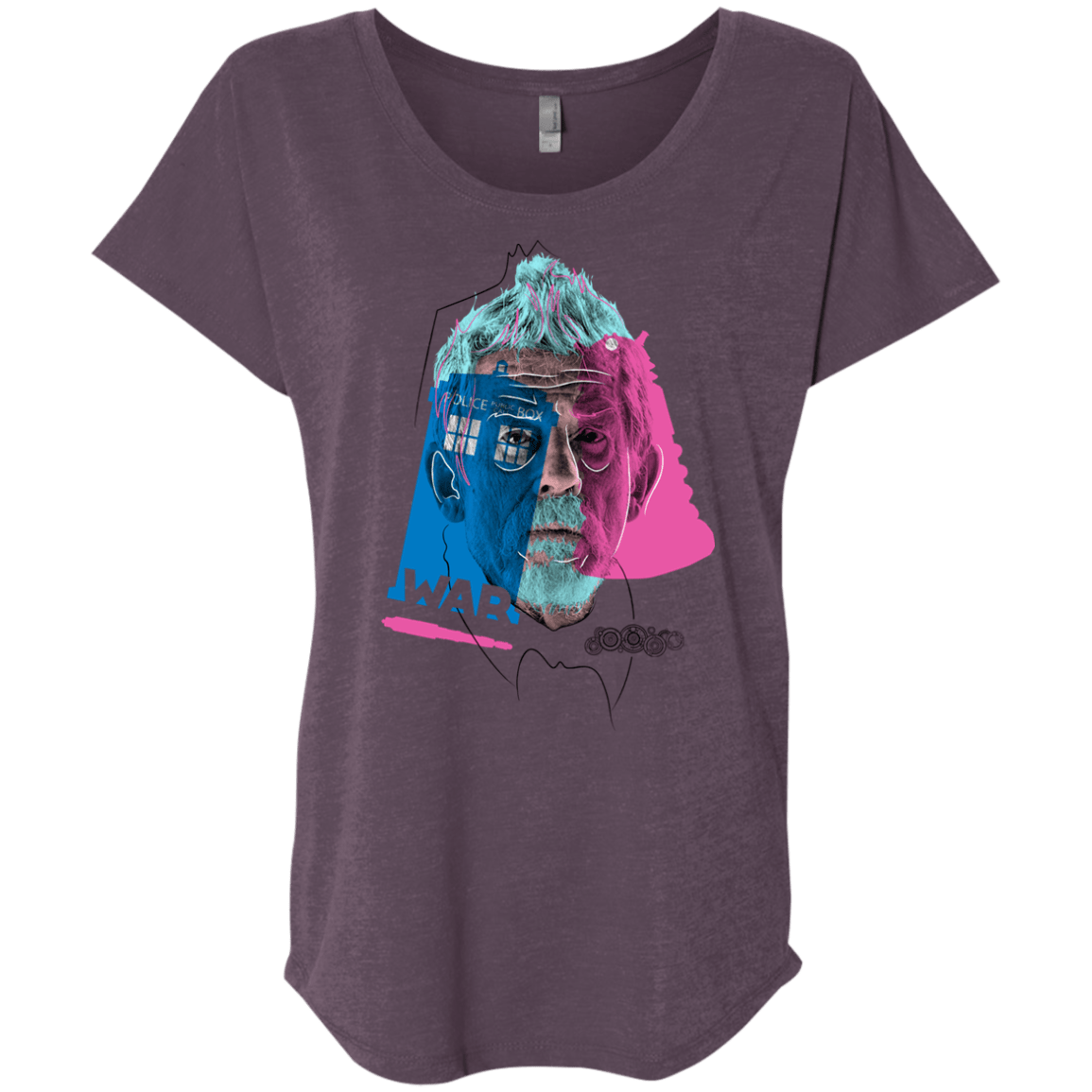 T-Shirts Vintage Purple / X-Small Doctor Warwhol War Triblend Dolman Sleeve