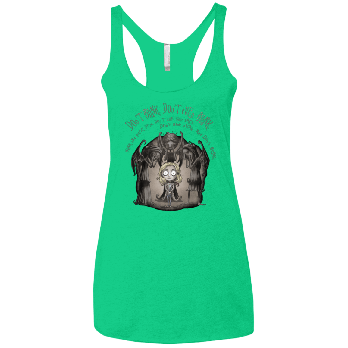T-Shirts Envy / X-Small Dont Blink Women's Triblend Racerback Tank