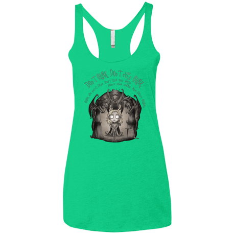 T-Shirts Envy / X-Small Dont Blink Women's Triblend Racerback Tank