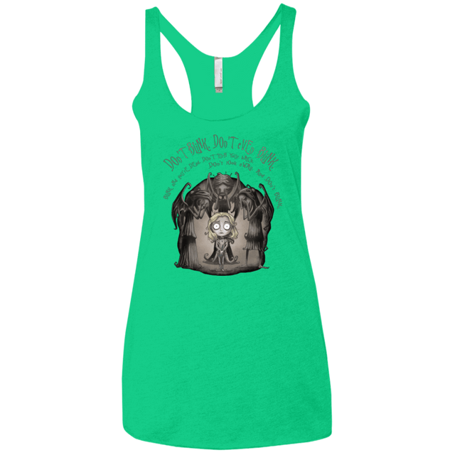 T-Shirts Envy / X-Small Dont Blink Women's Triblend Racerback Tank