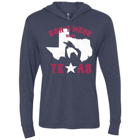 T-Shirts Vintage Navy / X-Small Dont Mess With Texas Triblend Long Sleeve Hoodie Tee