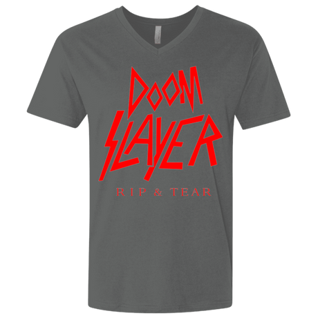 T-Shirts Heavy Metal / X-Small Doom Slayer Men's Premium V-Neck