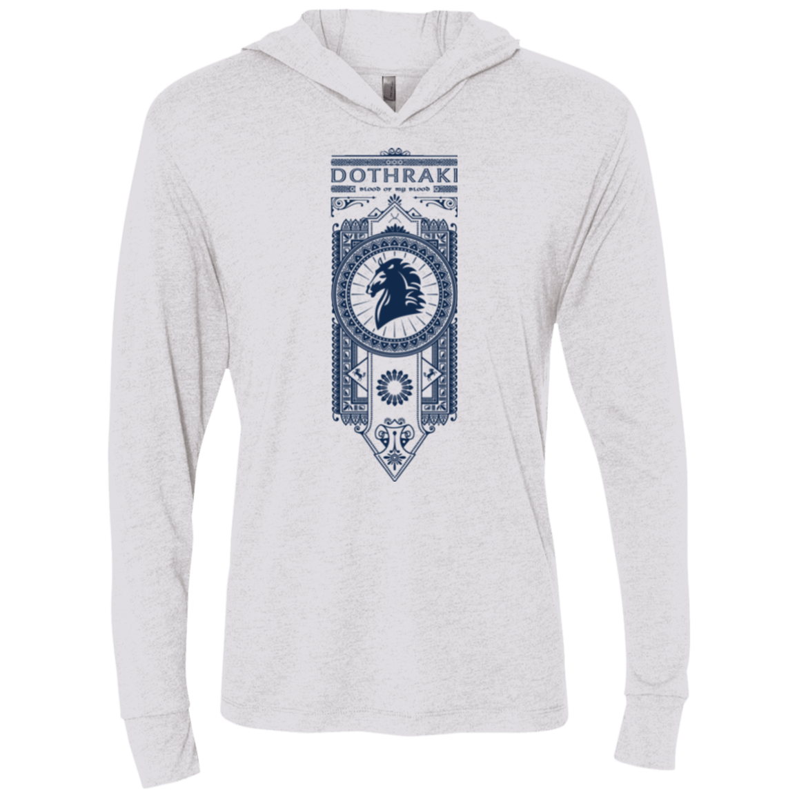 T-Shirts Heather White / X-Small Dothraki Triblend Long Sleeve Hoodie Tee