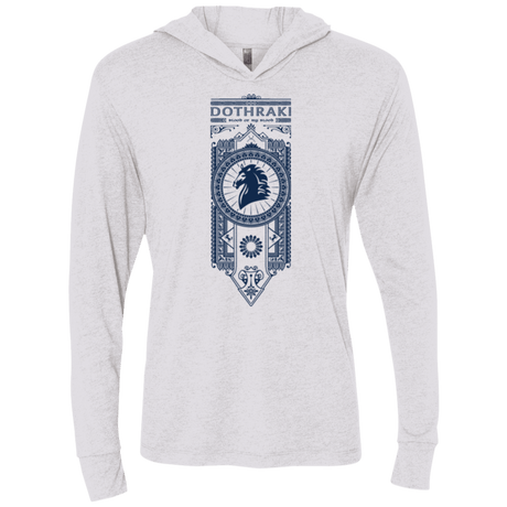 T-Shirts Heather White / X-Small Dothraki Triblend Long Sleeve Hoodie Tee