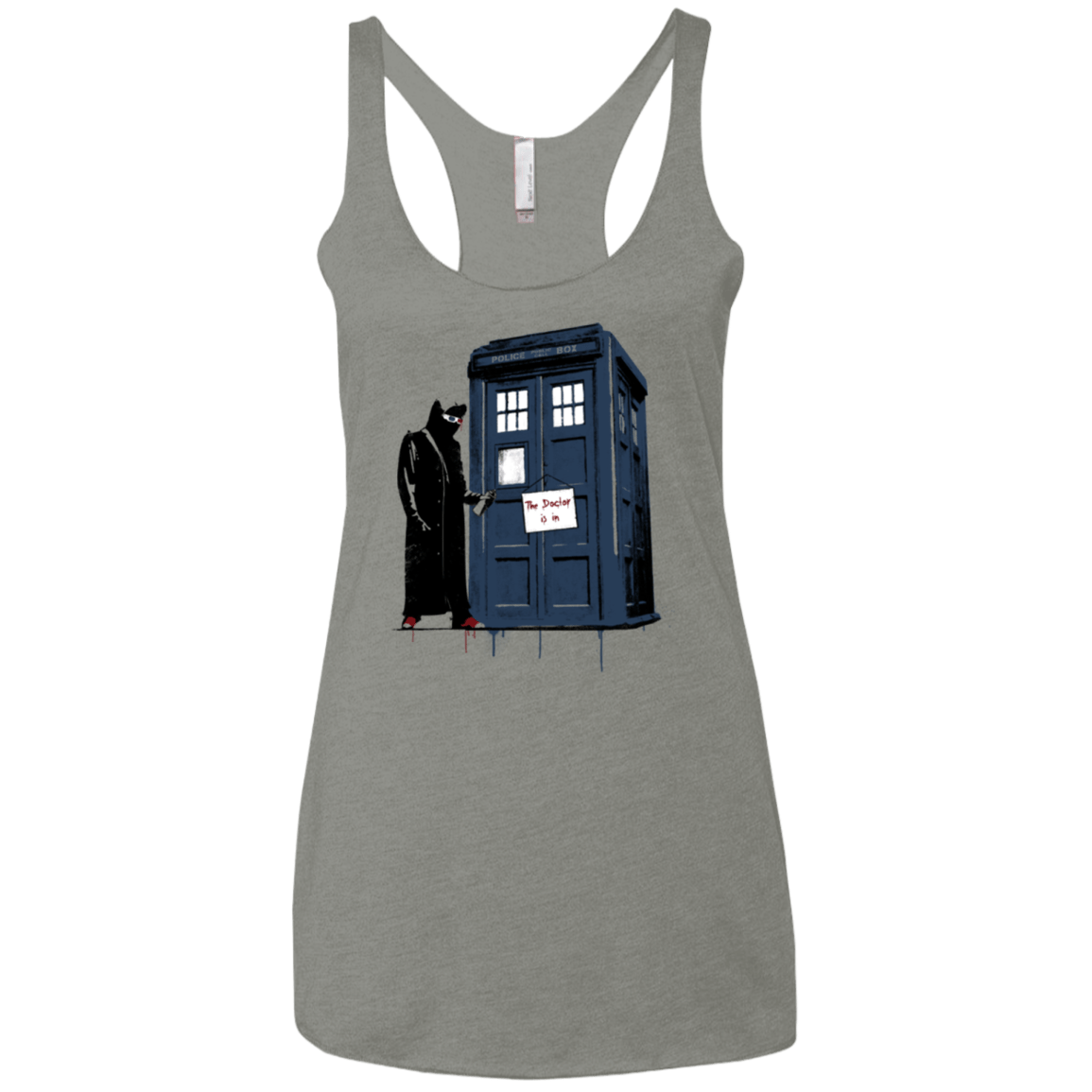 T-Shirts Venetian Grey / X-Small DR Banksy 10 Women's Triblend Racerback Tank