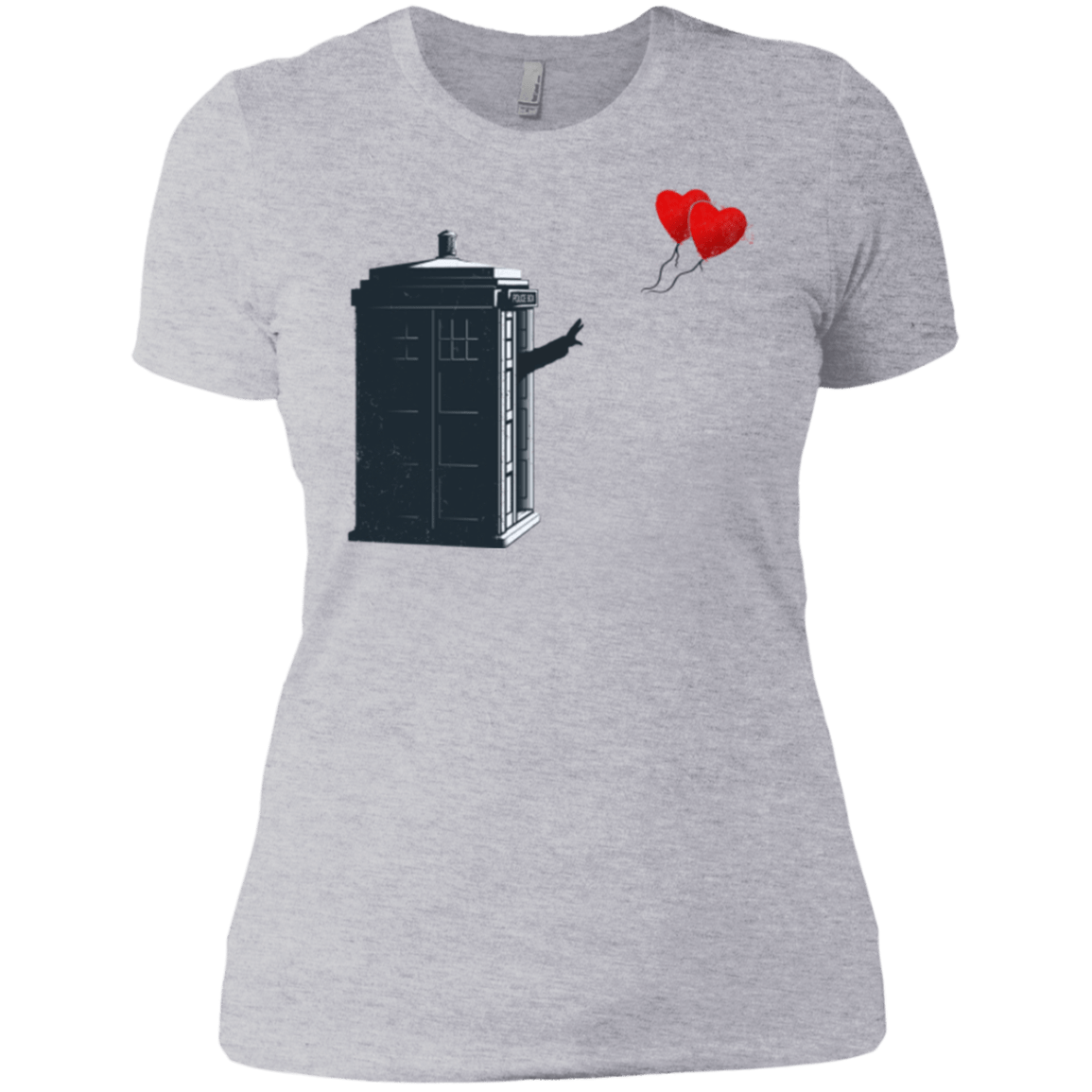 T-Shirts Heather Grey / X-Small Dr Banksy Heart Balloon Women's Premium T-Shirt