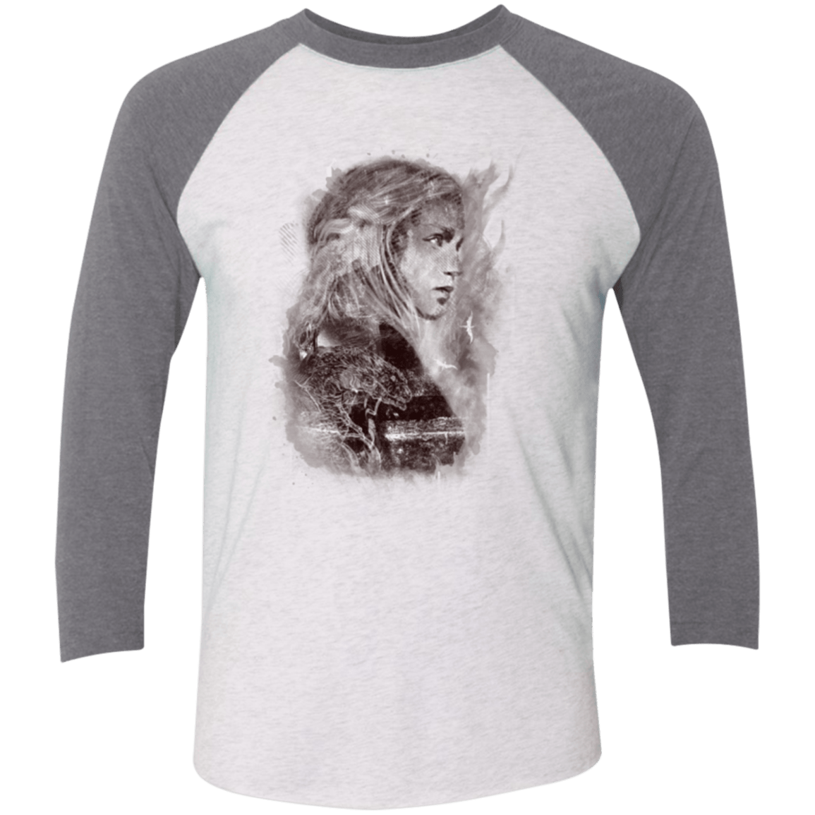 T-Shirts Heather White/Premium Heather / X-Small Dracarys Men's Triblend 3/4 Sleeve