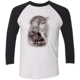 T-Shirts Heather White/Vintage Black / X-Small Dracarys Men's Triblend 3/4 Sleeve
