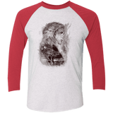 T-Shirts Heather White/Vintage Red / X-Small Dracarys Men's Triblend 3/4 Sleeve