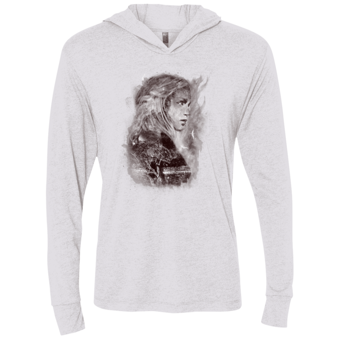 T-Shirts Heather White / X-Small Dracarys Triblend Long Sleeve Hoodie Tee