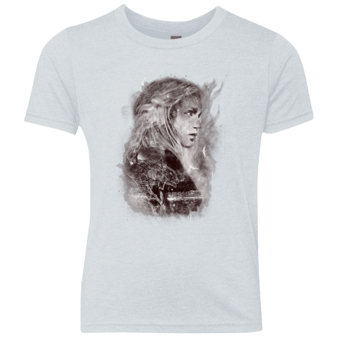 T-Shirts Heather White / YXS Dracarys Youth Triblend T-Shirt