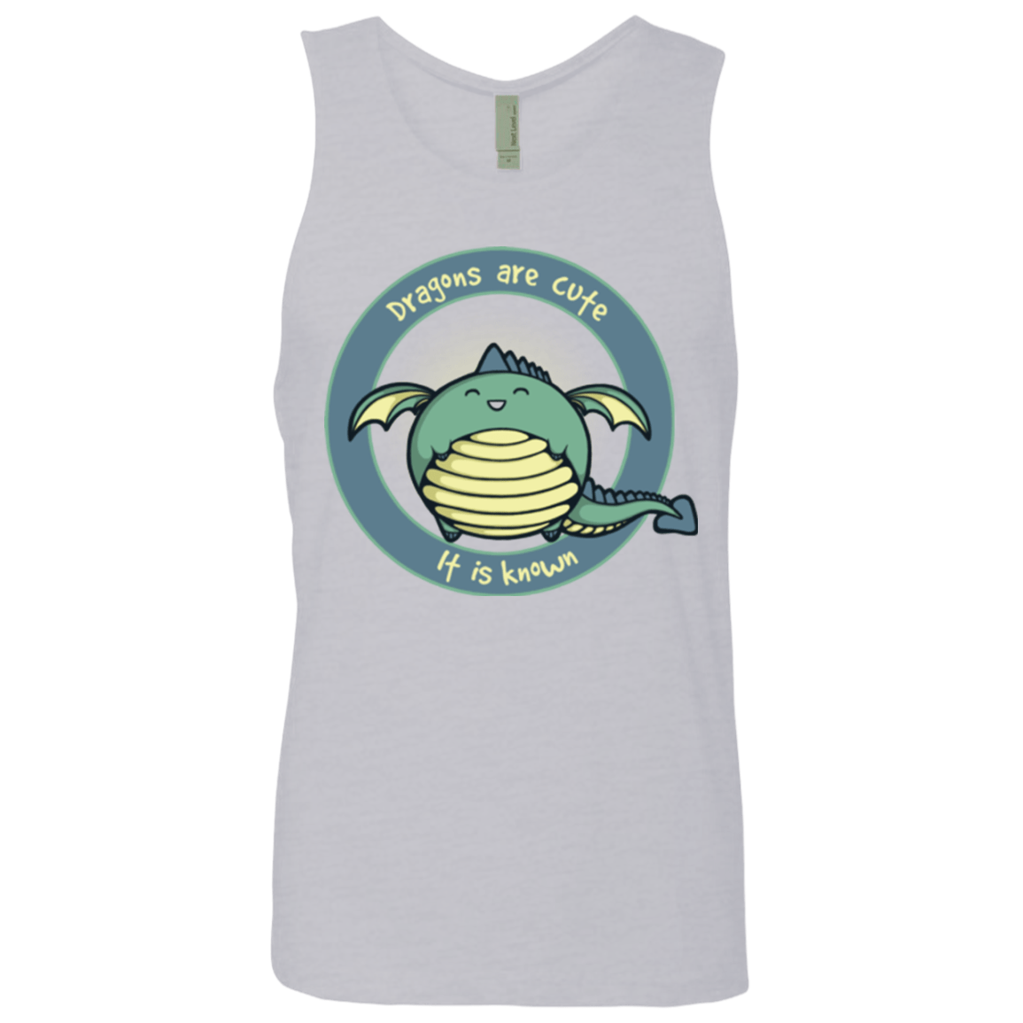 T-Shirts Heather Grey / Small Dragons are Cute Men's Premium Tank Top