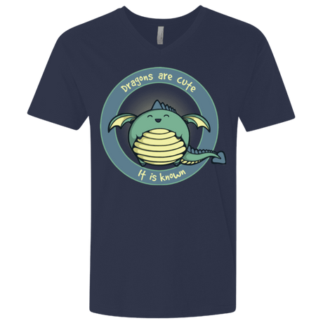 T-Shirts Midnight Navy / X-Small Dragons are Cute Men's Premium V-Neck