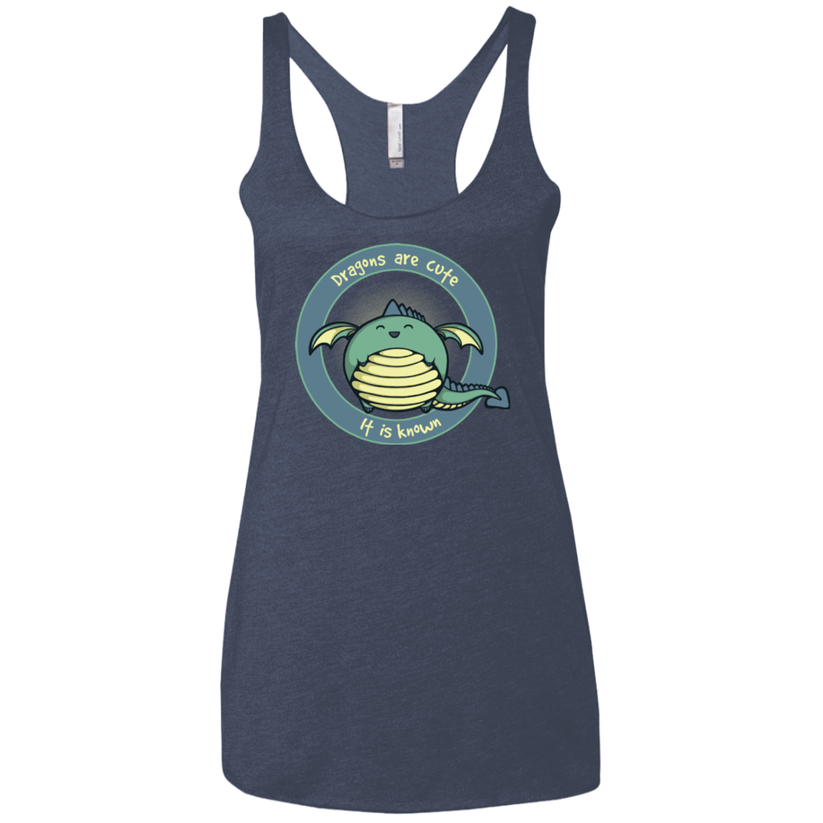 T-Shirts Vintage Navy / X-Small Dragons are Cute Women's Triblend Racerback Tank