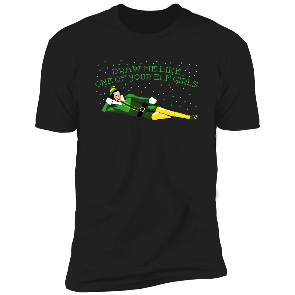 T-Shirts Black / X-Small Draw Me Elf Men's Premium T-Shirt