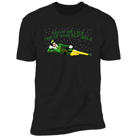 T-Shirts Black / X-Small Draw Me Elf Men's Premium T-Shirt