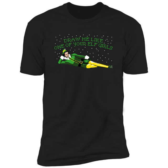 T-Shirts Black / X-Small Draw Me Elf Men's Premium T-Shirt