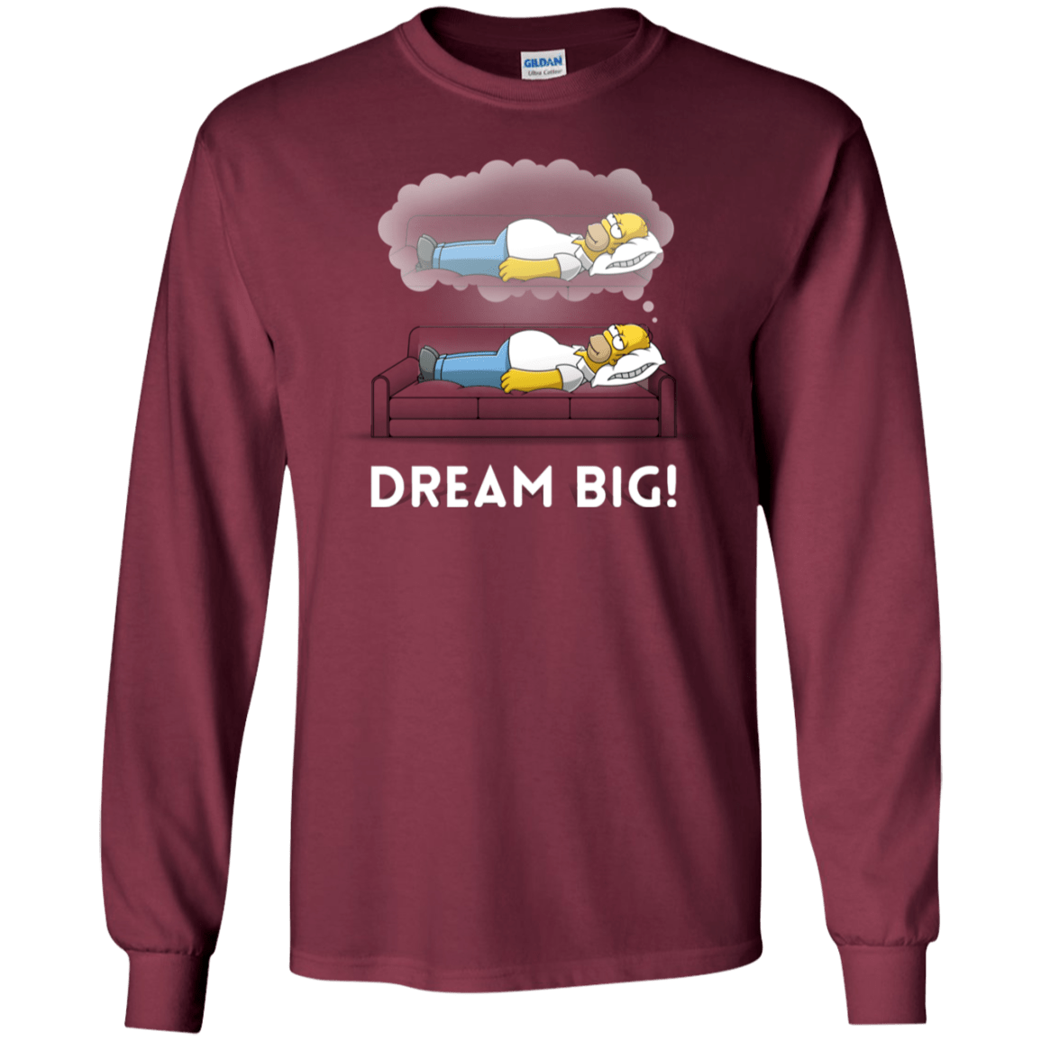 T-Shirts Maroon / S Dream Big! Men's Long Sleeve T-Shirt