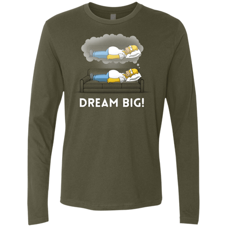T-Shirts Military Green / S Dream Big! Men's Premium Long Sleeve