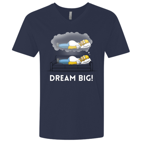 T-Shirts Midnight Navy / X-Small Dream Big! Men's Premium V-Neck
