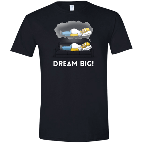 T-Shirts Black / X-Small Dream Big! Men's Semi-Fitted Softstyle