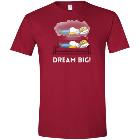 T-Shirts Cardinal Red / S Dream Big! Men's Semi-Fitted Softstyle