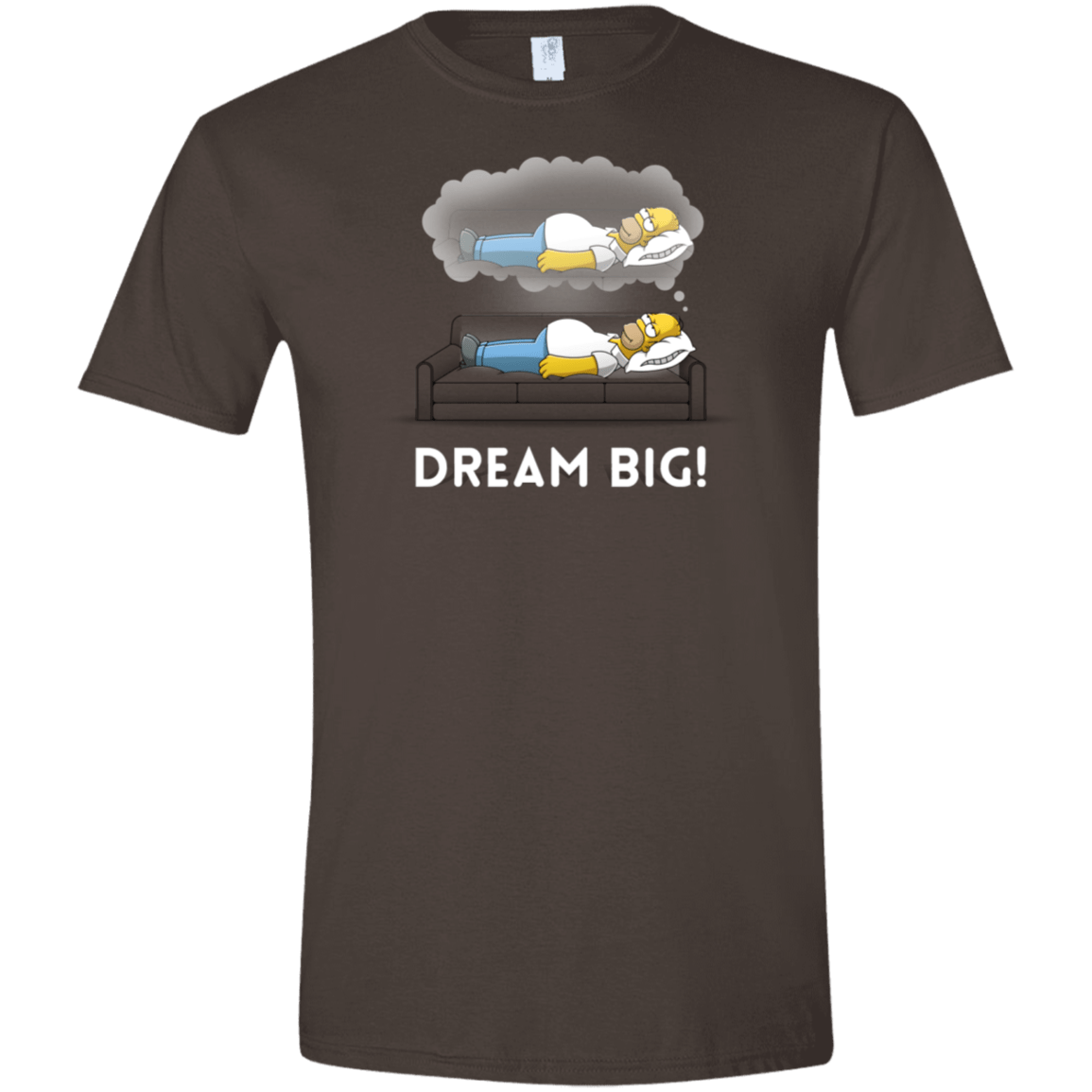 T-Shirts Dark Chocolate / S Dream Big! Men's Semi-Fitted Softstyle