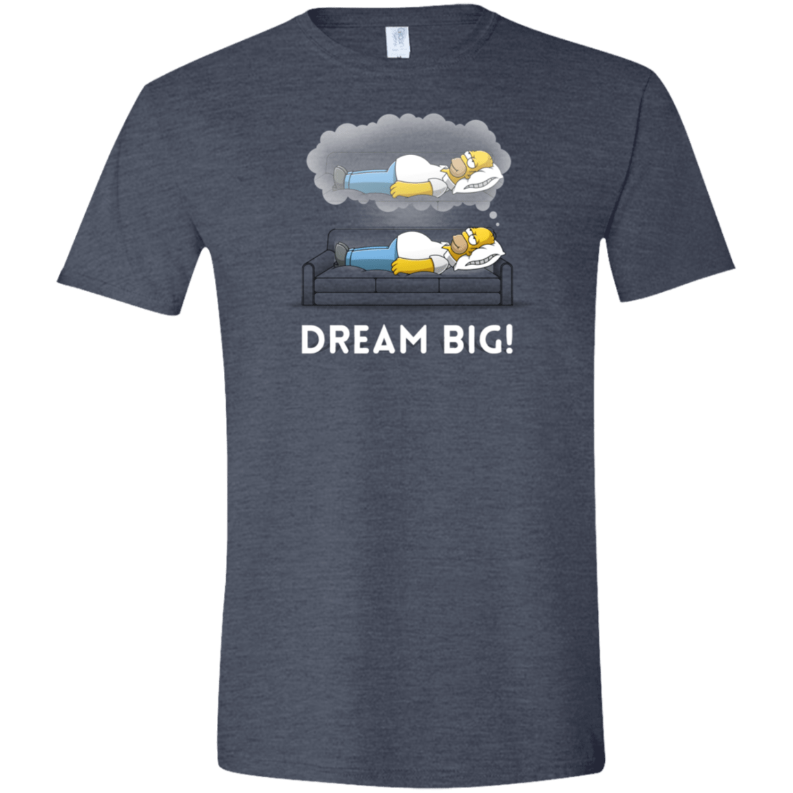 T-Shirts Heather Navy / S Dream Big! Men's Semi-Fitted Softstyle