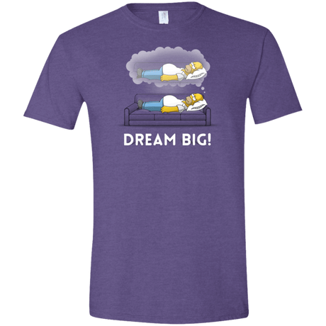 T-Shirts Heather Purple / S Dream Big! Men's Semi-Fitted Softstyle